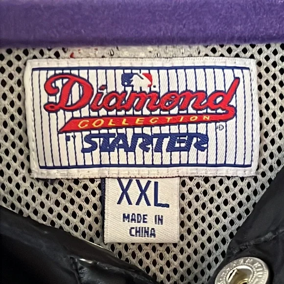 Vintage Starter San Francisco‎ Giants Windbreaker Shirt Black, Sz XXL - Picture 7 of 11